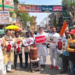 घरेलू गैस की किल्लत, कालाबाजारी व मूल्यवृद्धि के खिलाफ कॉंग्रेस पार्टी ने किया शांतिपूर्ण प्रदर्शन